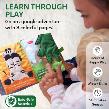 Skillmatics Peek-A-Boo! I See You! Jungle Theme Interactive Soft Cloth Book.