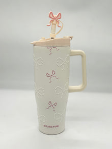Bow Pearl Insulated Tumbler 1200ml with Straw