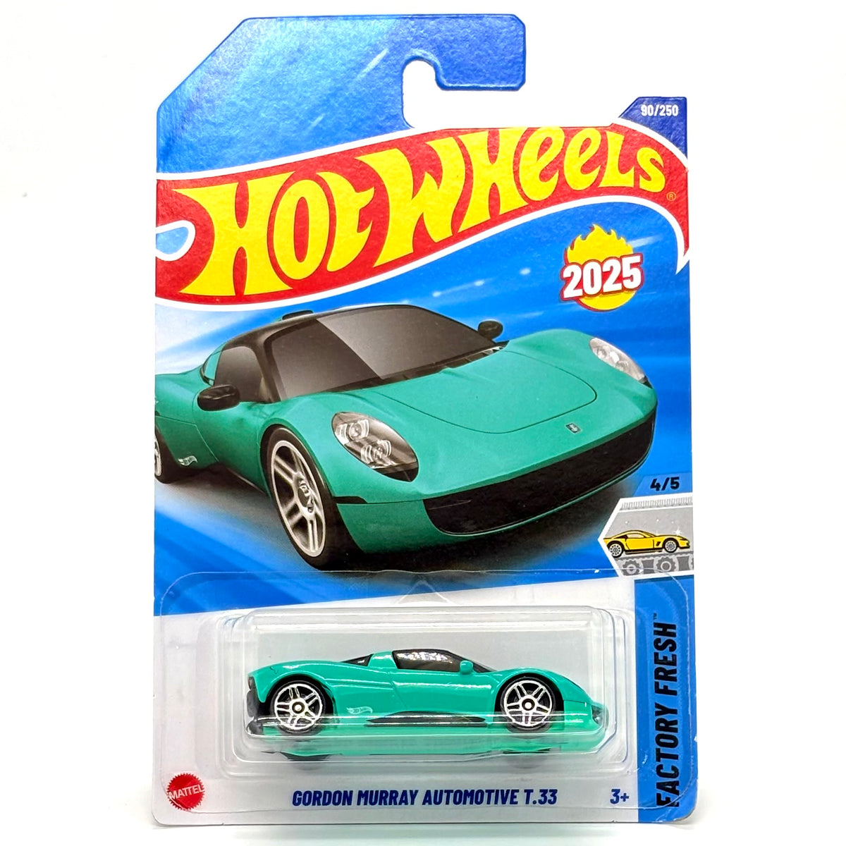 Hot Wheels Basic Mainline Car Gordon Murray Automotive T.33 Mint Green