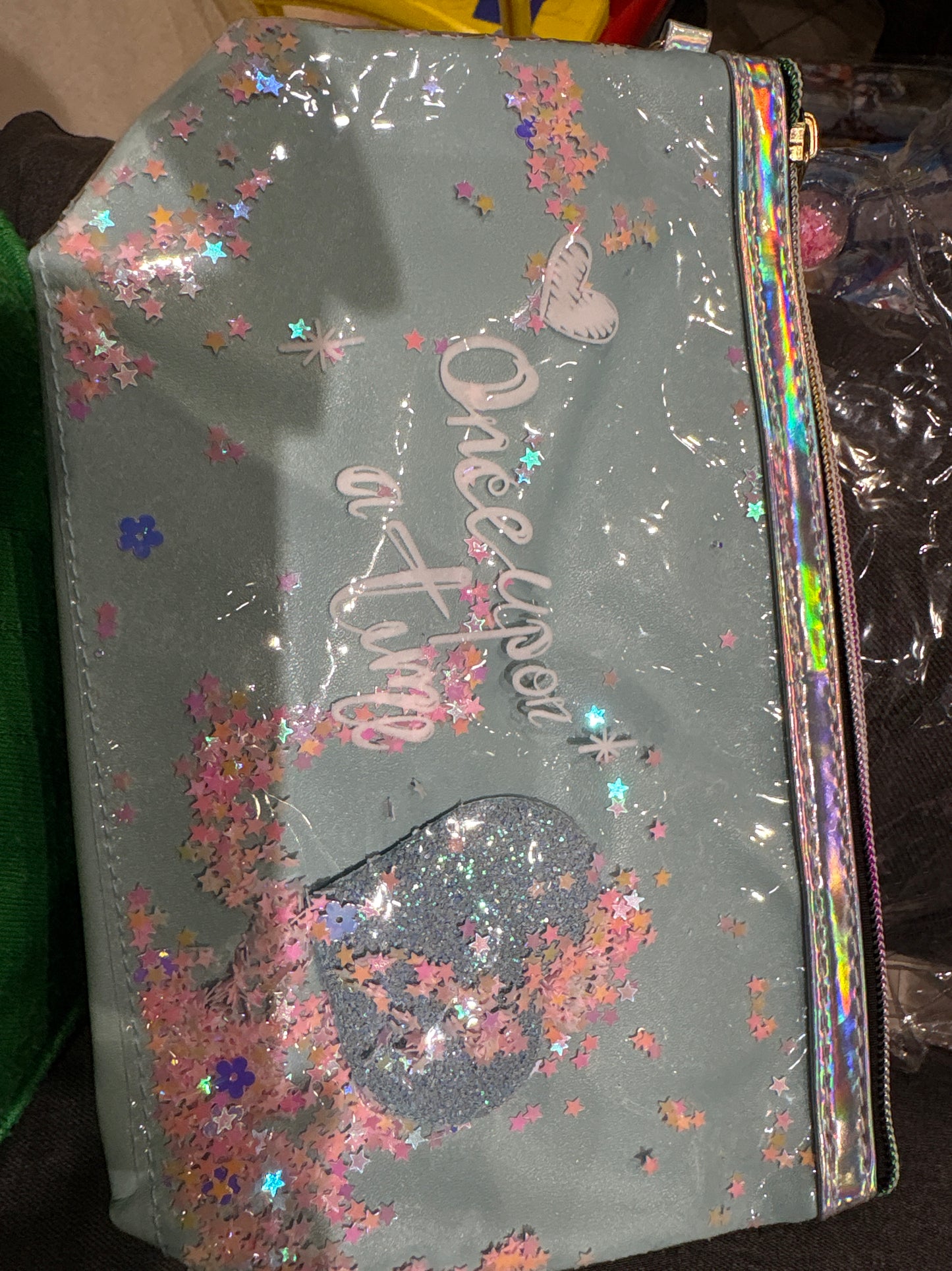 Once Upon a Time Glitter Heart Multi-Purpose Pouch for Girls