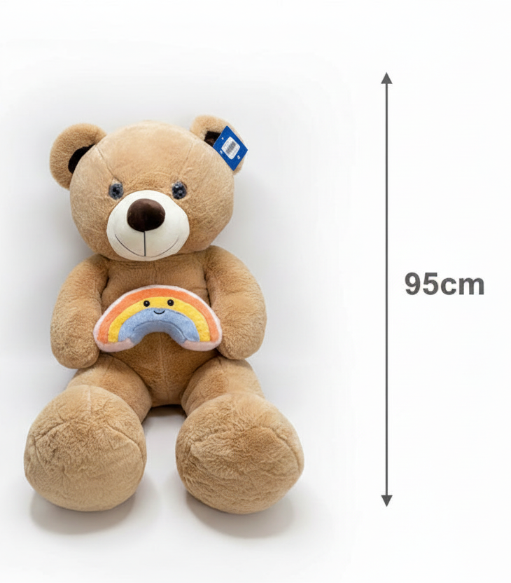 Teddy with Rainbow Soft Toy 95 cm