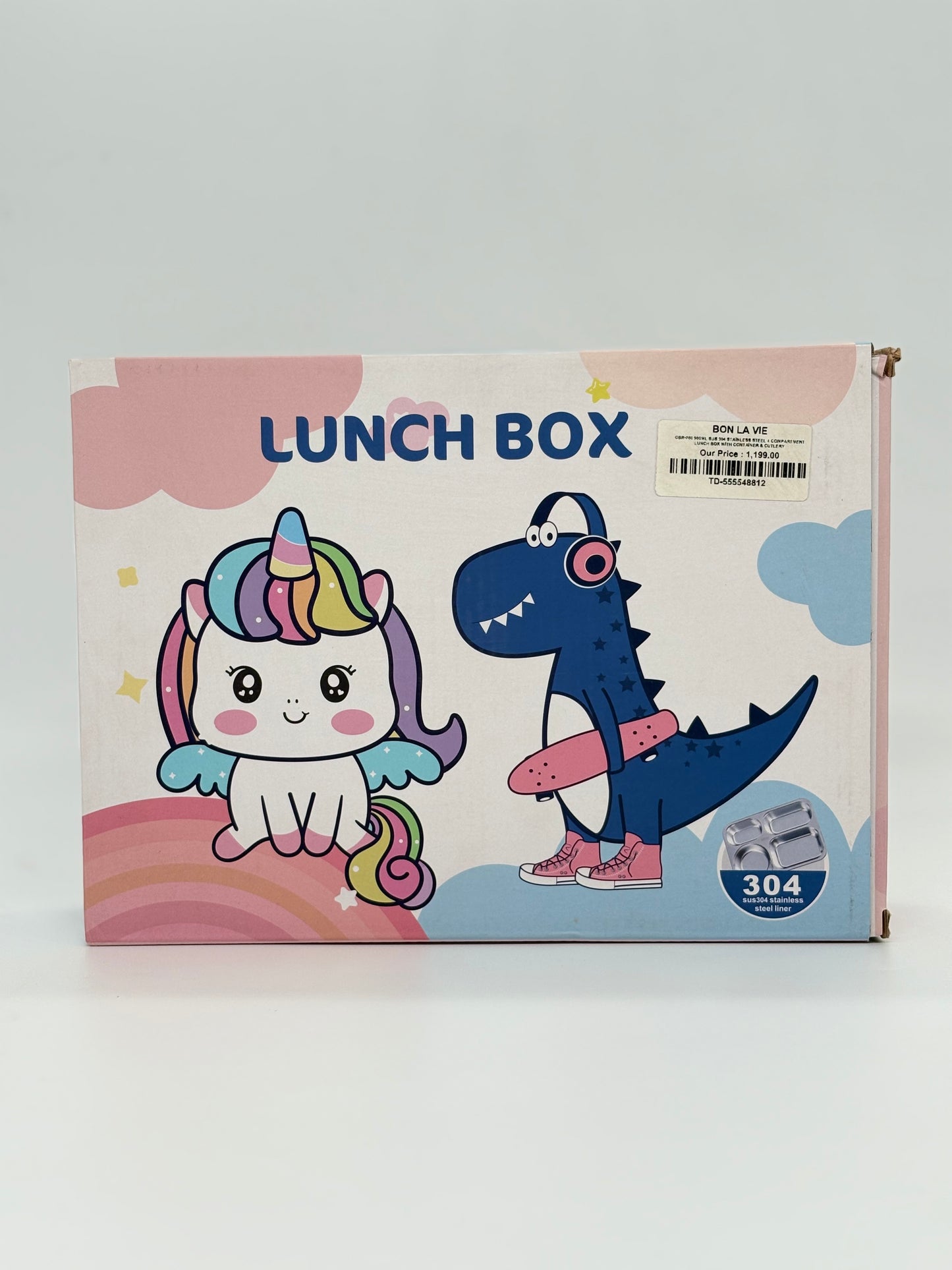 Unicorn Blink Kids Lunch Box with Container & Spoon – 700 ml