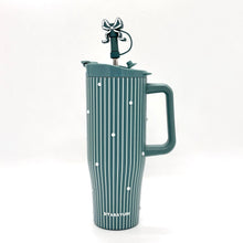 Sitarayuri Striped Insulated Tumbler with Bow Charm and Handle – 1200ml