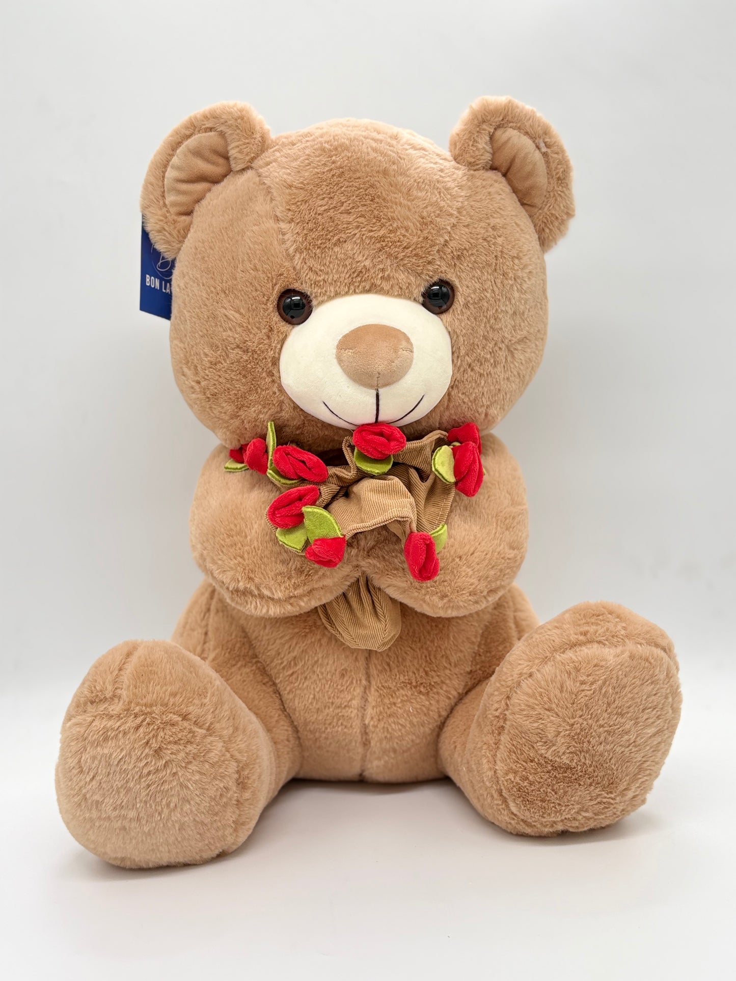 Teddy with Flower Bouquet Soft Toy 45 cm