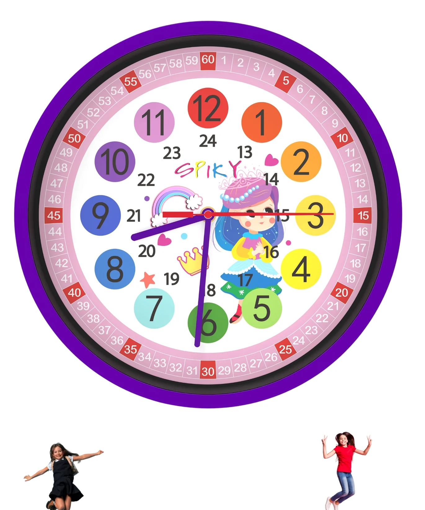 Spiky Wall Clock for Kids Boys And Girls