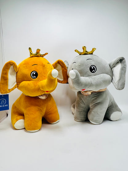 Elephant with Crown 49 cm Soft Toy