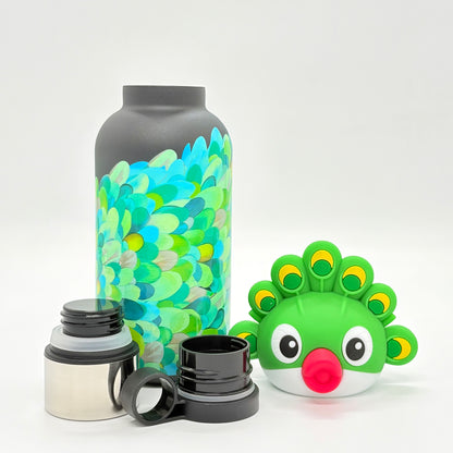 Animal Head Collection Peacock Insulated Bottle 450 ml