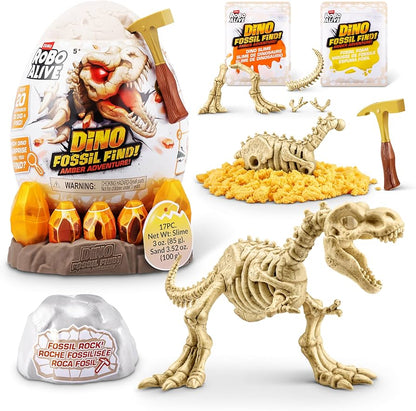 Zuru Robo Alive Dino Fossil Find Amber Adventure