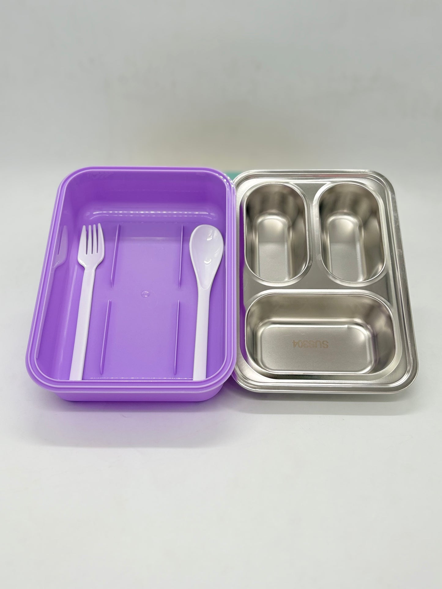 Kuromi Character Partition Stainless Steel Lunch Box with Cutlery - 750ml