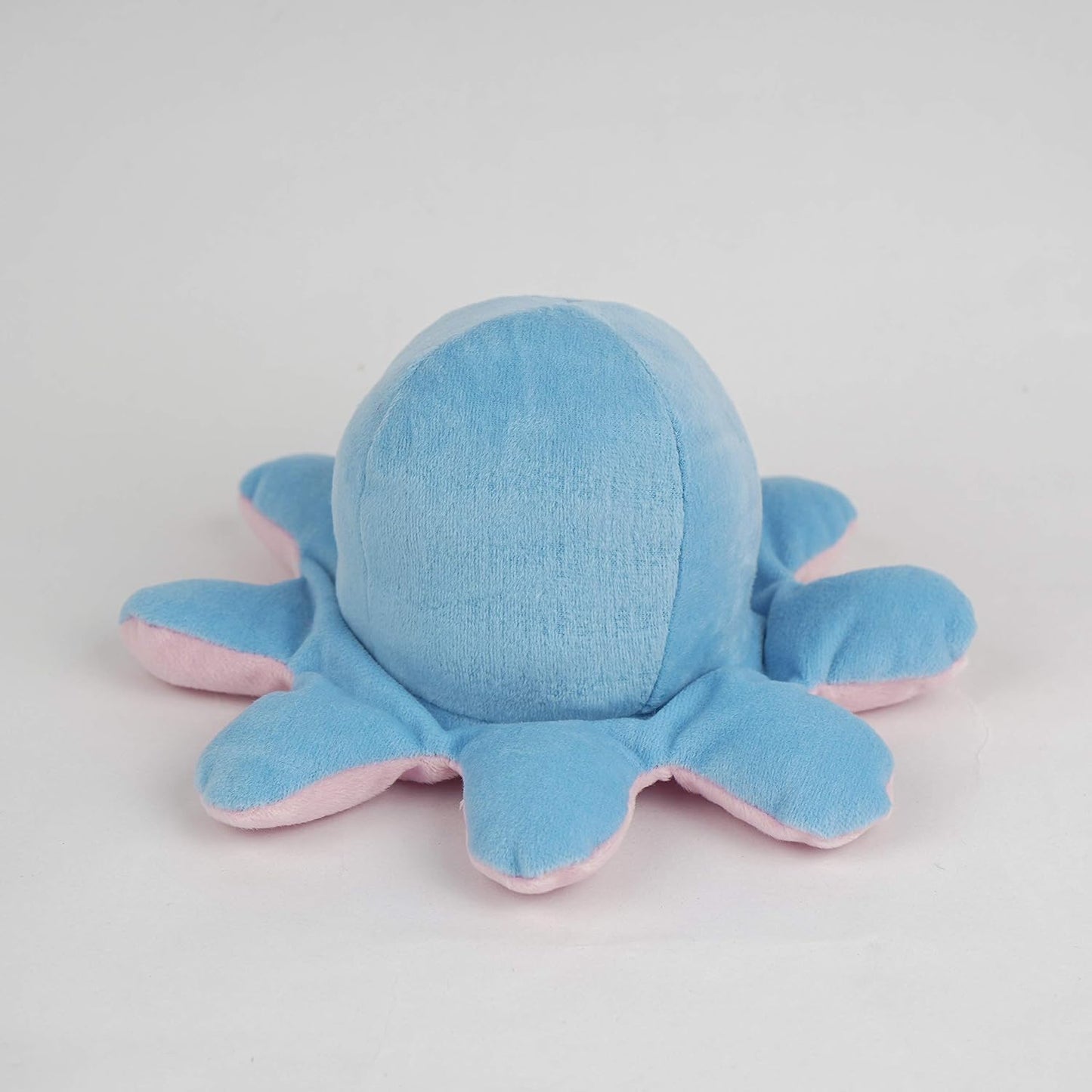 Reversible Mood Octopus Mini Plush Toy — Blue and Pink