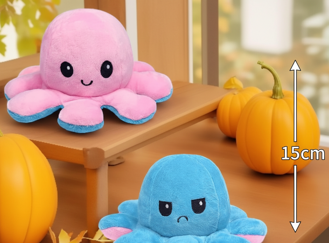 CG Reversible Octopus Soft Toy 15 cm