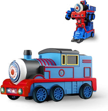 Classic Transformer Electric Toy Train , Robot with Music and LED Lights - Toy for children aged 3 and up.