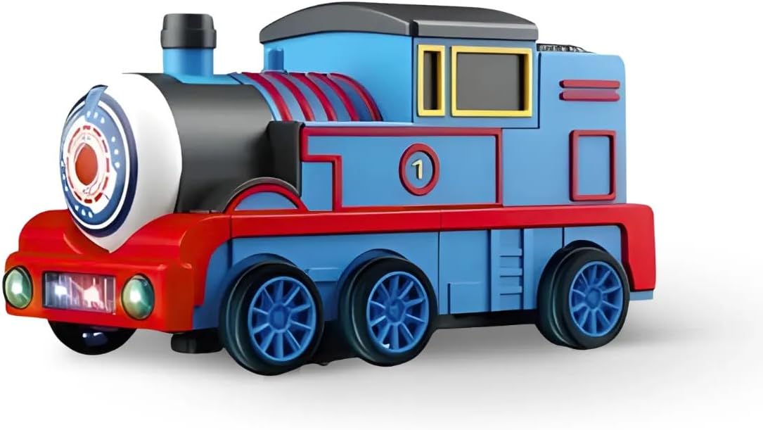 Electric Toy Train that Turns into a Robot with Music and LED Lights - Toy for children aged 3 and up.