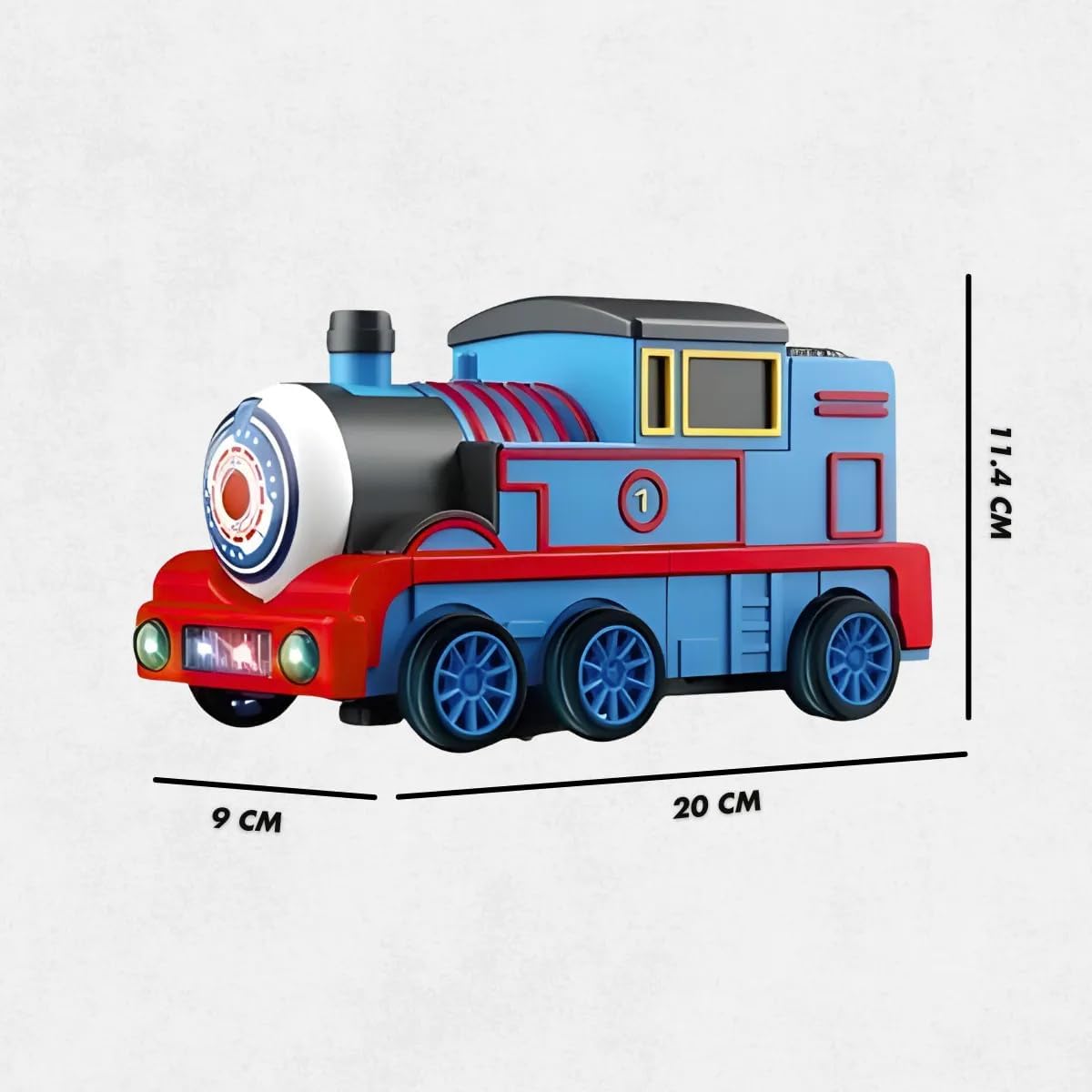 Electric Toy Train that Turns into a Robot with Music and LED Lights - Toy for children aged 3 and up.