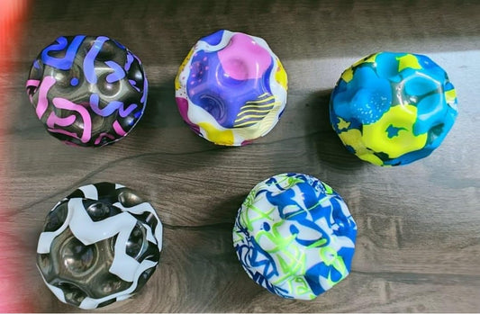 IMKR Original Moon Ball Bouncing Moon Balls for Kids with Soft Rubber, for Children (2- Multicolor Mood Ball)