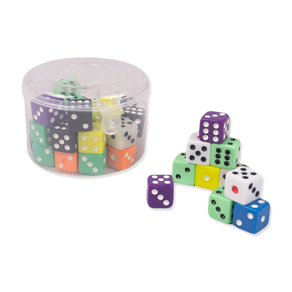 Firstly Traders 15 PCS Game Dice Creative Acrylic Dice 6-Sided Dice for Party Table top Games