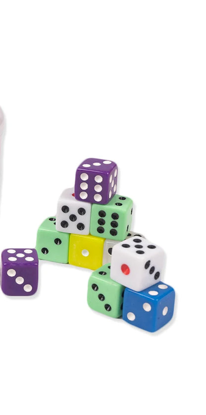 Firstly Traders 15 PCS Game Dice Creative Acrylic Dice 6-Sided Dice for Party Table top Games