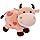 Cow Plush Stuffed Animal Soft Cow Cow Stuffed Animal Plush Cow Plush Cow Throw Sleeping Pillow Toy Gift for Kids Adults (Color: Pink, Size: 43cm)