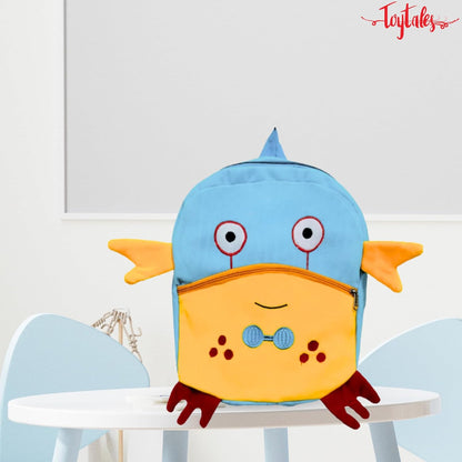 TOYTALES Cute Crabby Kids Backpack | Super Soft Plush Cartoon Animal Bag for Nursery & Preschool | Travel School Bag for Baby Girl, Boy & Toddlers (2-5 Years)
