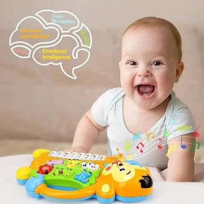 Jack Royal Monkey Piano Music Toy with Light & Music Early Learning Fun Educational Baby Keyboard Piano for Infant Kid Boys & Girls Toddlers