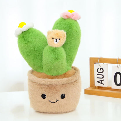 Stuffed Potted Plant Plush | Plush Plant Toy | Soft Potted Plant | Stuffed Plant Decoration, Cozy Potted Plush Cute Plush Plant, Potted Plant Stuffed Toy, Decorative Plush Plant