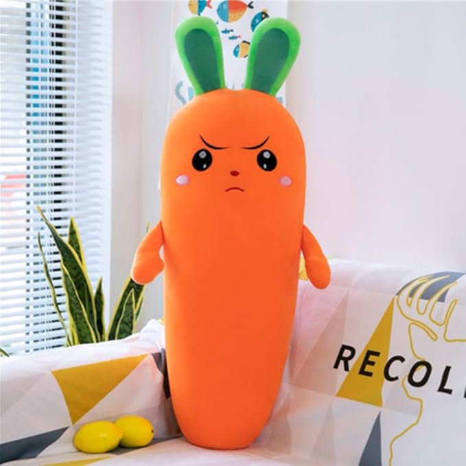 55cm Carrot Hugging Pillow, Cartoon Carrot Plush Toy，Cute Carrot Shape Pillow Stuffed Carrot Toy Soft Carrot Doll for Kids Girls GIF