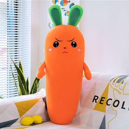 55cm Carrot Hugging Pillow, Cartoon Carrot Plush Toy，Cute Carrot Shape Pillow Stuffed Carrot Toy Soft Carrot Doll for Kids Girls GIF