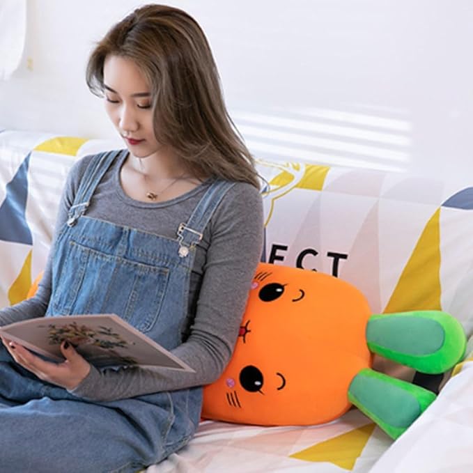 55cm Carrot Hugging Pillow, Cartoon Carrot Plush Toy，Cute Carrot Shape Pillow Stuffed Carrot Toy Soft Carrot Doll for Kids Girls GIF