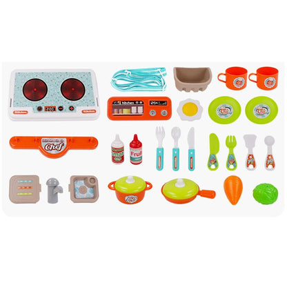 UJEAVETTE Creative Pretend Play Backpack Educational Toy Kids School Party Favors Blue Kitchen