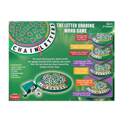 Funskool Games-Chain Letters,Educational & The Letter Sharing Word Game, For Kids, Adults & Family,2 - 4 Players,8 & Above
