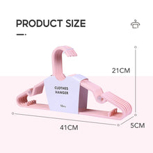 Plastic Clothes Hangers Set - 10 Pcs, Pink, Dual Use, Anti-Slip