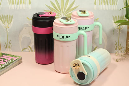 Office Cup Meal Thy Life Tumblers, Set of 4, Assorted Colours