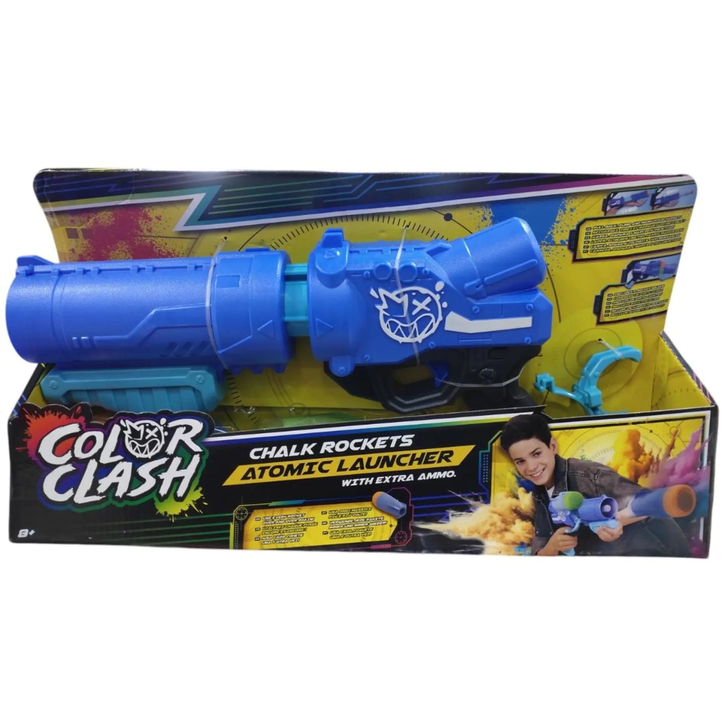 Color Clash Chalk Rockets Atomic Launcher with Extra Ammo