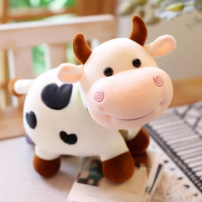 Cow Plush Stuffed Animal Soft Cow Cow Stuffed Animal Plush Cow Plush Cow Throw Sleeping Pillow Toy Gift for Kids Adults (Color: Pink, Size: 43cm)