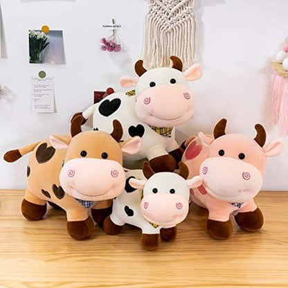 Cow Plush Stuffed Animal Soft Cow Cow Stuffed Animal Plush Cow Plush Cow Throw Sleeping Pillow Toy Gift for Kids Adults (Color: Pink, Size: 43cm)