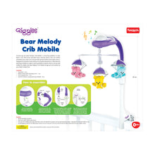 Giggles Funskool Bear Melody Crib Mobile, Soothing Music with Adorable Parachute Bears, Hanging Toy for Newborn Baby, Infants & Toddlers, Gift Set for Babies, Age 0+ Months