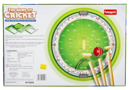 Funskool Games - Game Of Cricket, Sport board Game, Cricket game for kids and family, 2 - 4 players, 8 & above Color as per stock,27 pieces,120 cards
