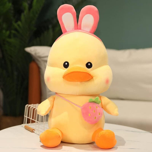 Arjoos | Strawberry Duck Plush Toy - 55 cm (Yellow)