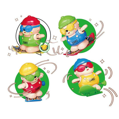Cute Mini Skateboard Bear Wind Up Toy