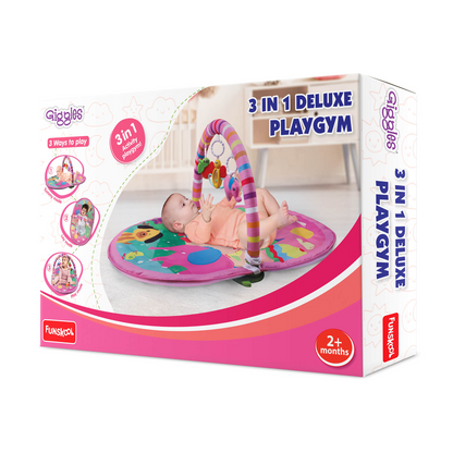 Giggles 3 in 1 Deluxe Mat Play Gym- Pink