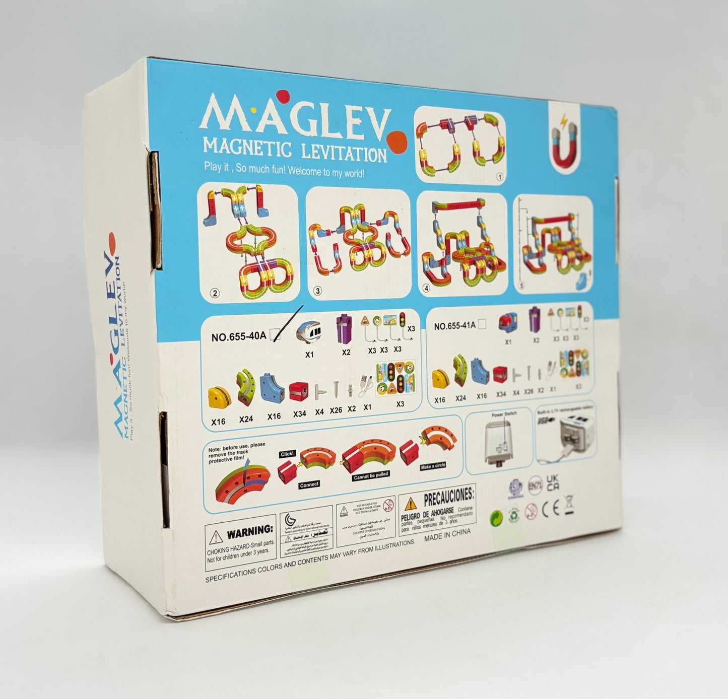 DIY Magnetic Levitation Train Track  Building Set, 141 Pcs