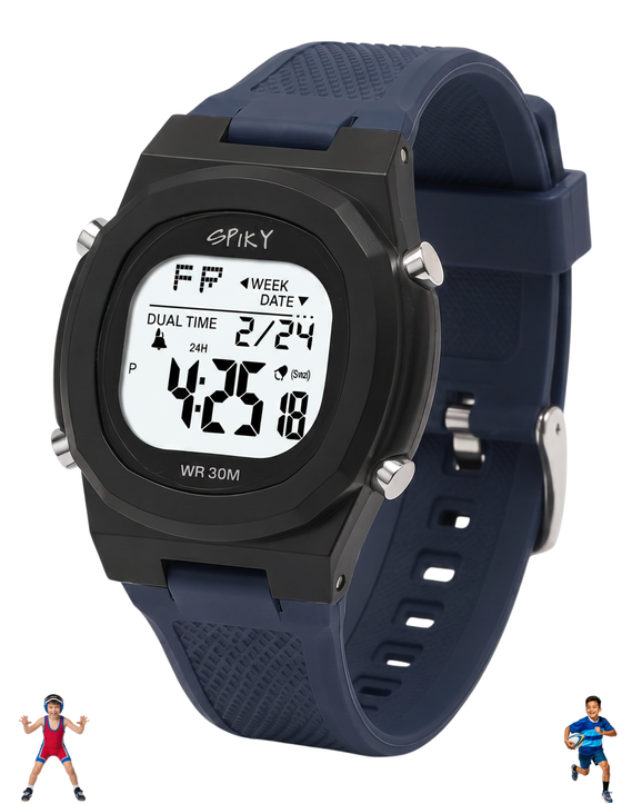 Spiky Spkeva65 Round Digital Sports Watch for Kids