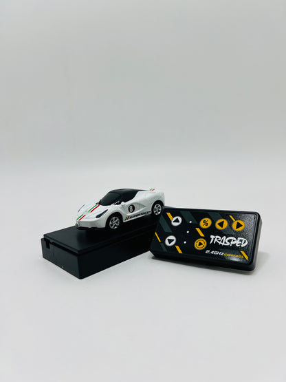 Trasped Mini Desktop Ferrari 1:64 Remote Control Die Cast Car Acrylic Pack
