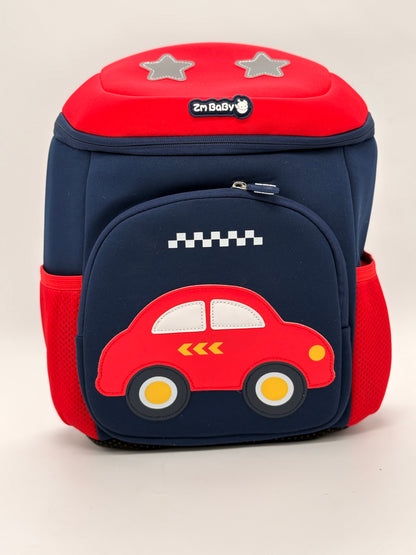 Kids Car Print School Bag