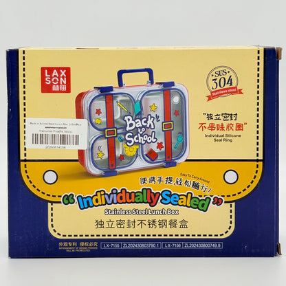 Back to School Steel Lunch Box, 3 Grid