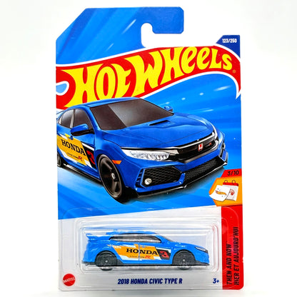 Hot Wheels Basic Mainline Car 2018 Honda Civic Type R Blue