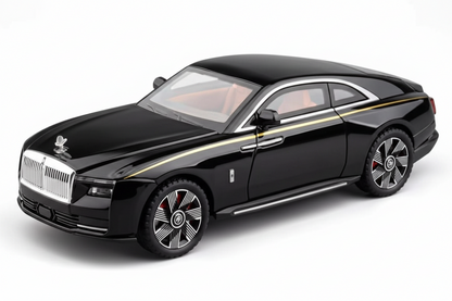 Diecast 1:24 Scale Alloy Luxury Coupe Car Model with Umbrella & Rotating Steering Wheel