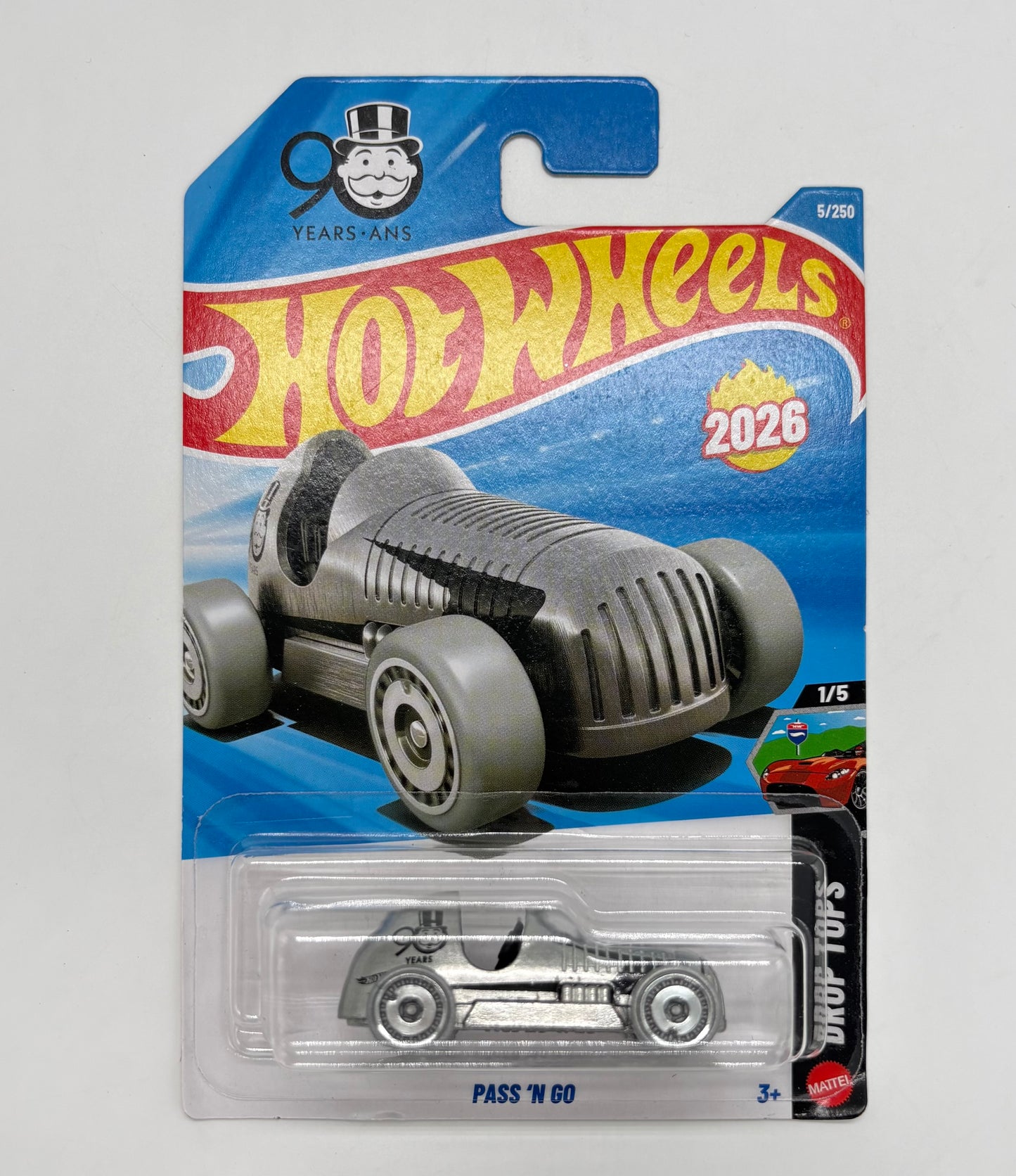 Hot Wheels 1:64 Die-Cast Set of 4 - Corvette Gasser, Motocompo, Pass N Go, Mach-E 1400