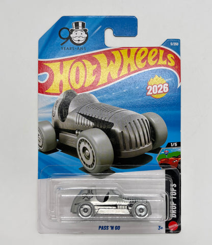 Hot Wheels 1:64 Die-Cast Set of 4 - Corvette Gasser, Motocompo, Pass N Go, Mach-E 1400