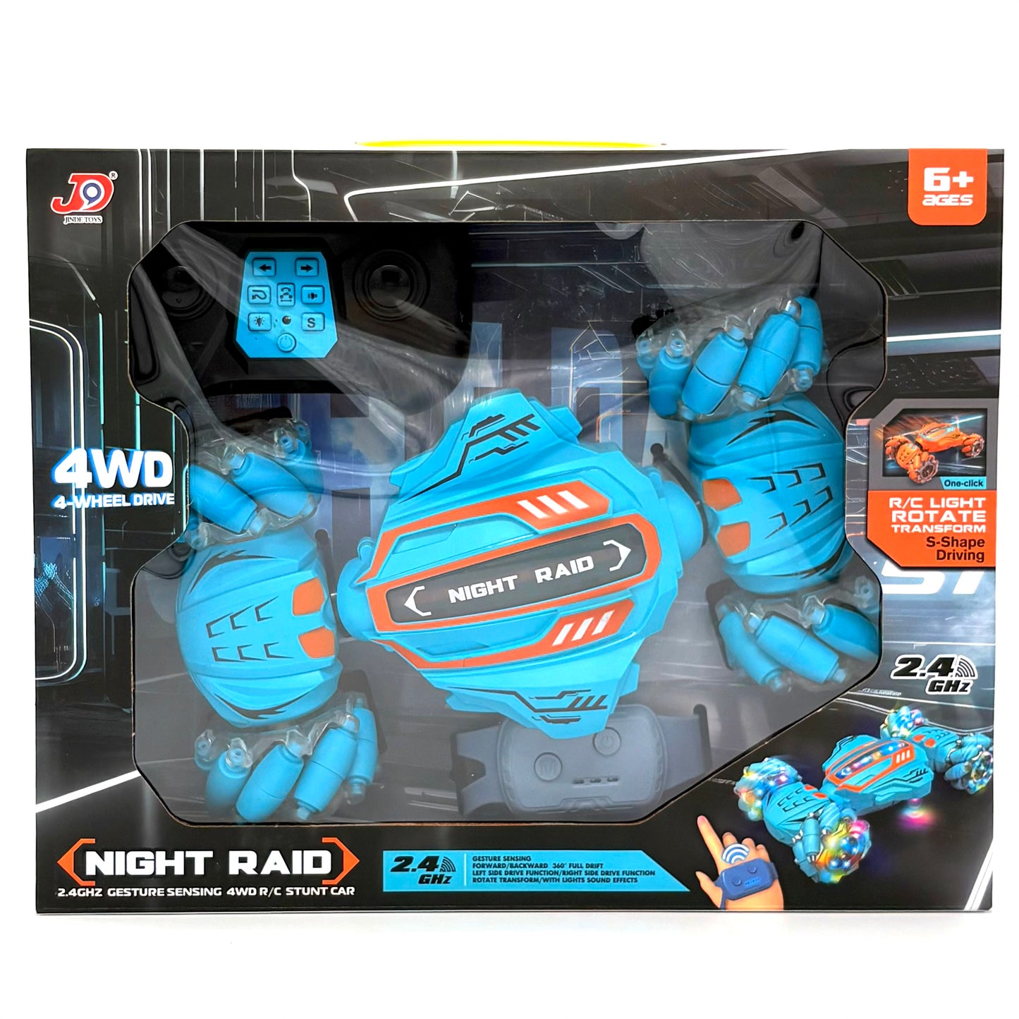 Night Raid 4WD Rc Stunt Car - 2.4GHz Gesture Sensing Remote